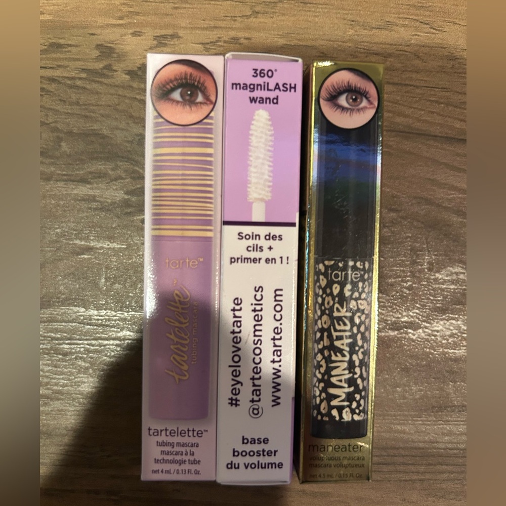 Tarte Travel Size Tartelette & Maneater Mascara in Black With Lash Base Booster🖤
